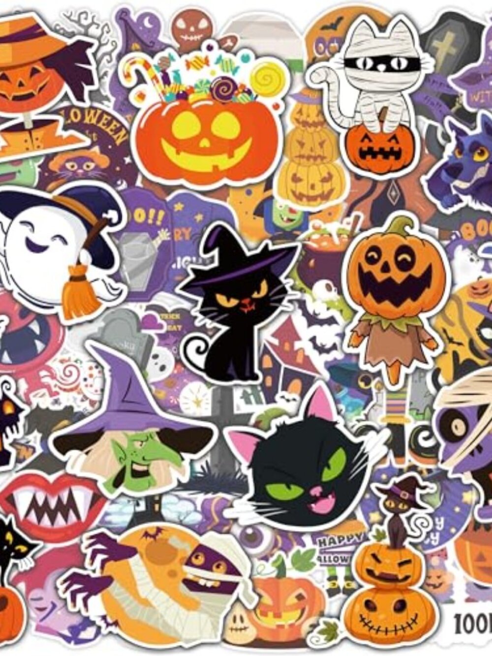 Halloween Stickers | 100 PCS Halloween Party Favors - Halloween Games Toys Gifts